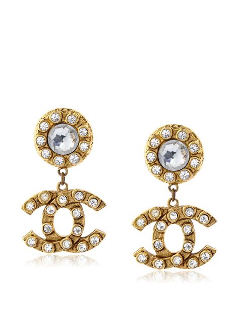 chanel seasonal earrings|Chanel symbol earrings.